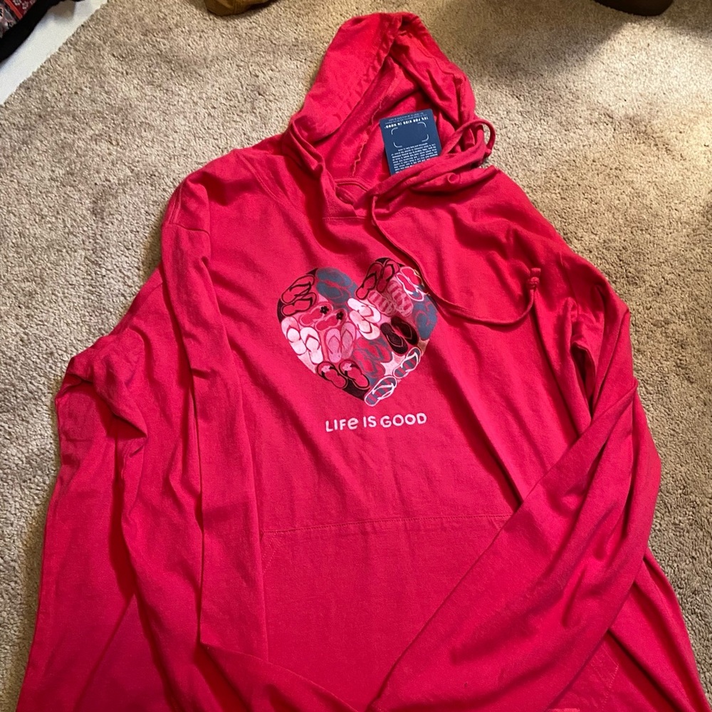 Life Is Good Hoodie, XL, Brand New